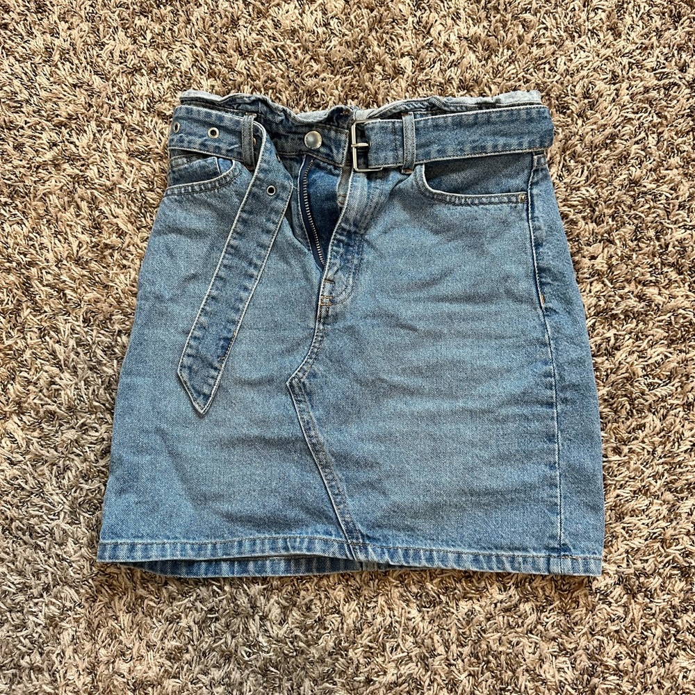 H&M High Rise Jean Skirt